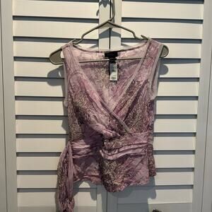 The Limited NWT Floral 100% Silk Blouse W/front pleated detail.